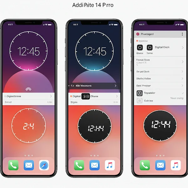 Adding digital clock widget to iPhone 14 Pro home screen
