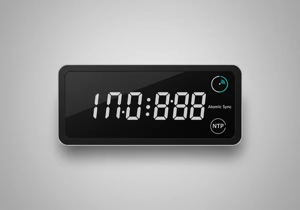A modern online digital clock displaying precise time