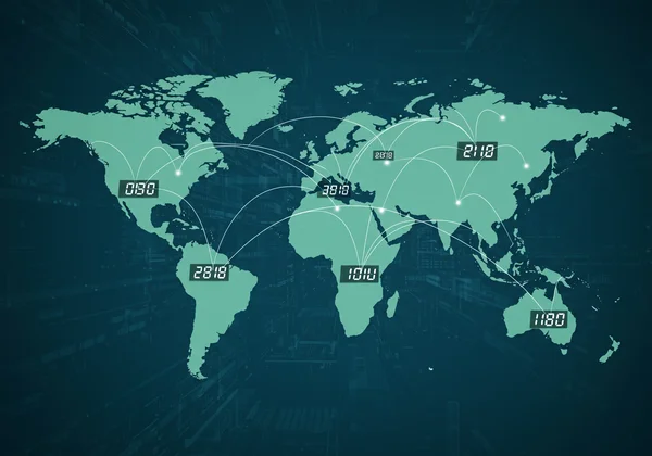 Globales Team, das nahtlos über mehrere Zeitzonen hinweg zusammenarbeitet.