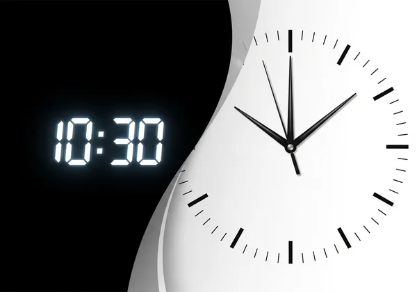 Digital and analog clock faces for versatile display.